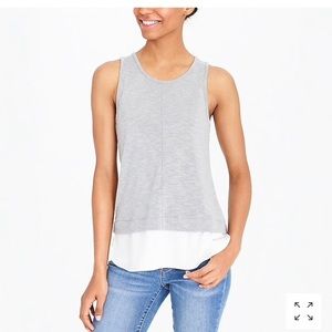 J Crew Drapey Tank with Silky Hem